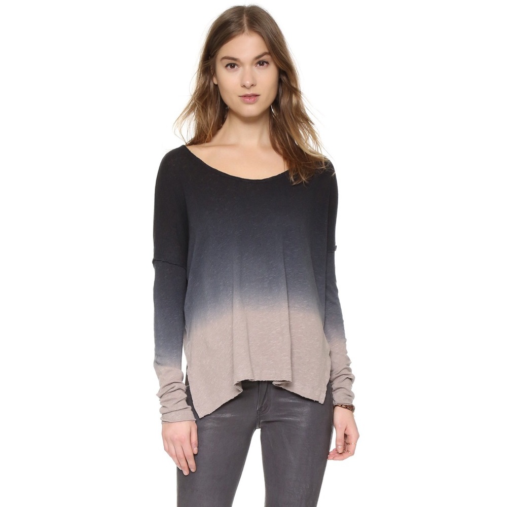 Free People “Starry Night” Ombré Long-Sleeve Tee